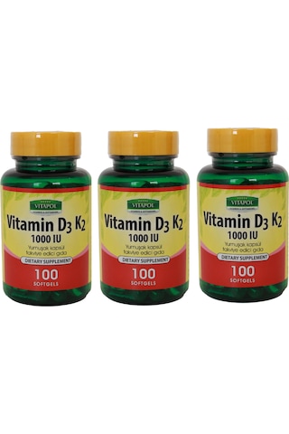 Vitapol Vitamin D3 K2 100 Softgel 3 Adet