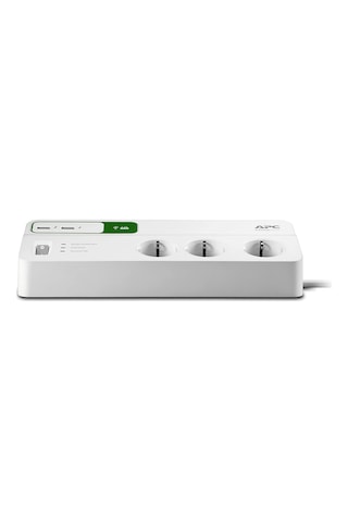 Apc By Schneider Electric PM6U-GR 6'lı Akım Korumalı Priz 2 USB Hızlı Şarj Çıkışlı Beyaz