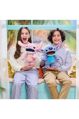 Disney Stitch & Angel Elektronik Kukla 2 Li Paket 30 Cm Çok Renkli
