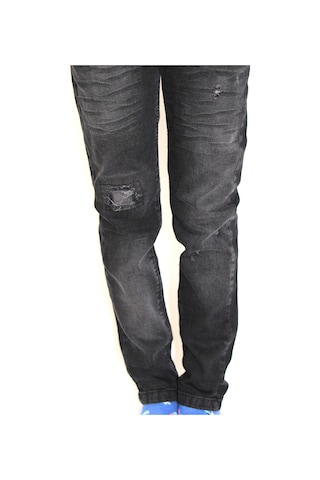 Milenawear By Milena Likralı Yırtıklı Siyah Jeans Siyah