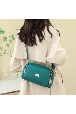 Tongxida Yeşil Naylon Tote Çanta, Kadınlar İçin Kapasiteli Crossbody, Koyu Yeşil, Moda Ve Pratik Koyu Yeşil