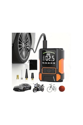 Xuweiwei Turuncu Siyah Sarj Edilebilir Mini Hava Pompasi Usb Sarjli Tasinabilir Sisme Aleti Araba Lastik Motosiklet Bisiklet Basketbol Toplari Icin