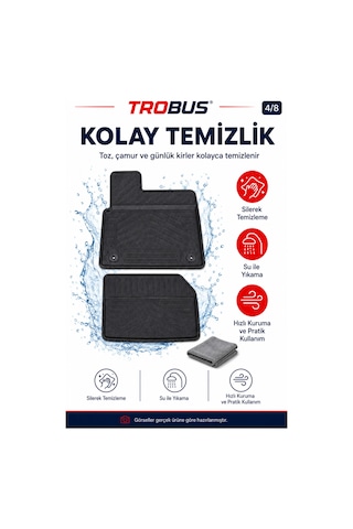 Trobus Peugeot Partner Panelvan 2019+ Araca Özel 2 Parça 2d Havuzlu Paspas
