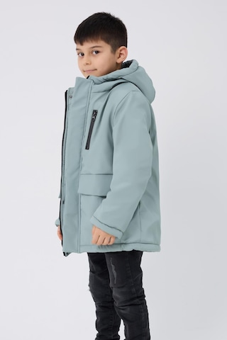 Spor Erkek Çocuk Kürklü Su Ve Rüzgar Geçirmez Kapüşonlu 3 Cep Kışlık Mont & Kaban & Parka-214 Taş