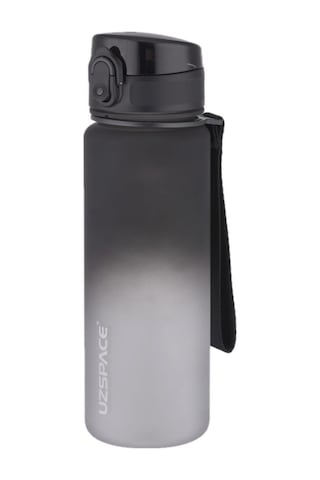 Uzspace 2'li Tritan Matara Seti 500 Ml Çift Renk Softtouch Ff Collection Tritan Su Matarası Sarı Lacivert - Siyah Beyaz