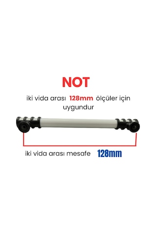 5 Adet Metal Halka Mobilya Çekmece Dolap Kulpu Siyah-beyaz 128mm Siyah - Beyaz