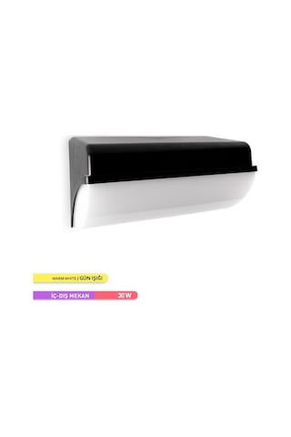 ACK 30W LED Duvar Armatürü 3000K Günışığı Dekoratif Dış Mekan Bah Diğer
