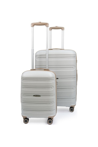 Artemis Polipropilen Pp Kırılmaz 2'li Valiz Seti Büyük Ve Kabin Boy - Gri Gri