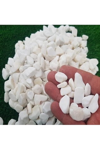 Ekodoğa Beyaz Dolomit Taş 2 Kg 1-2 Cm Dere Taşı Çakıl Taşı