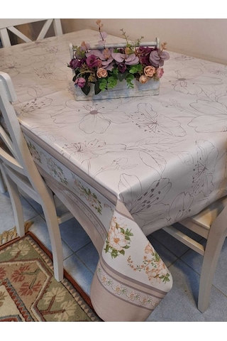 Elyaflı Pvc Masa Örtüsü Modern, Dayanıklı, Silinebilir Ve Şık Görünüm Mrl118a Bej
