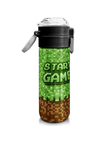 Coral High Kids High Craft Desenli Pipetli Ve Direkt İçim Çelik Termos 500 Ml 31992 Yeşil - Kahverengi