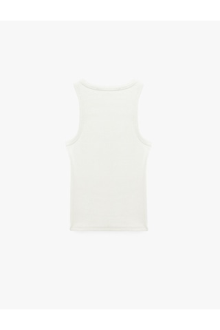 Koton Kaşkorse Modal Karışımlı V Yaka Kolsuz Slim Fit Atlet Ekru 6sal30273ık