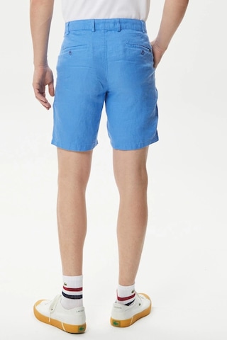 Lacoste Men's Slim Fit Bermuda Shorts Erkek Dar Kesim Keten Bermuda Şort Mavi