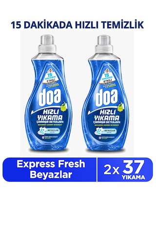 Doa Express Hızlı Yıkama Ultra Beyaz Sıvı Çamaşır Deterjanı 1480 Ml X 2 Adet