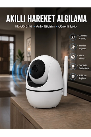 Anlık Bildirimli Hareket Sensörlü Full Hd Kamera Yeni Nesil Najmaddin Belirtilmemiş