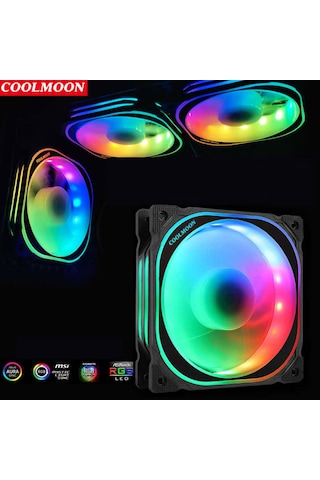 Coolmoon Xuanyue Rgb 12Cm Kasa Fanı 4Pin Pwm Işıklı Kablo50Cm