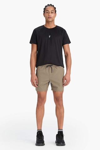 DeFactoFit Baskılı Esnek Dokulu Kısa Boy Sporcu Deniz Şortu C5138AX25HSKH474 Haki