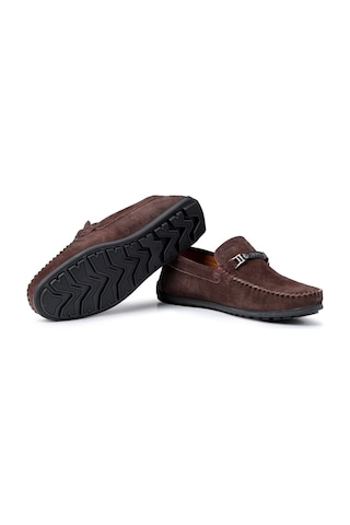 Halb Hakiki Deri Erkek Günlük Ayakkabı, Loafer Ayakkabı, Hafif Ayakkabı, Tokalı Loafer, Süet Loafer