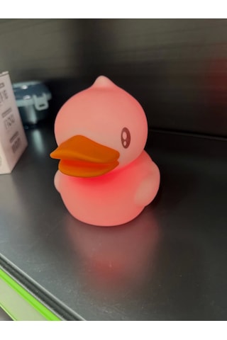 Sevimli Ördek Gece Lambası Dokunmatik Sensörlü Renkli Çocuklar Için Usb Şarjlı İthal Ürün Çok Renkli