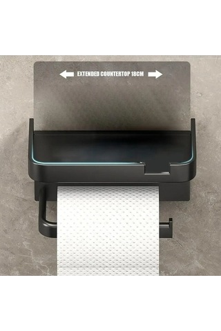 Tongxida Bosphorusboutique Tuvalet Tutucu Siyah Plastik Paslanmaz Beyaz Duvara Beyaz - Md Beyaz - Siyah Beyaz - Siyah