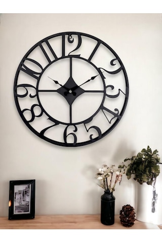 Galaxy Dm40 Rakamlı Metal 40 Cm Duvar Saati Siyah