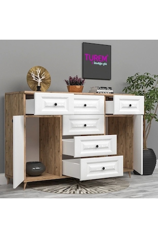 Malia Membran Kapak Konsol Mdf Beyaz