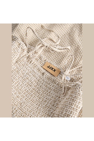 Kadin Kare Yaka Kolsuz Elbise - Zoe - 12287769 Cornstalk