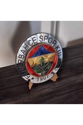 El Yapımı Filografi Fenerbahçe Logo Premium Kalite Malzeme Ile Hazırlanmış Dekoratif 25,5cm Fb