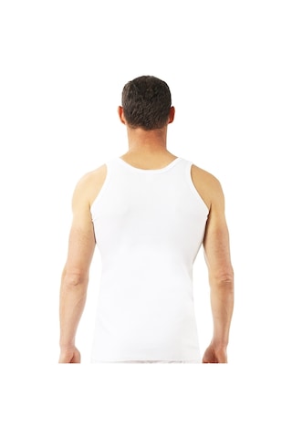 Nacar Store Erkek Beyaz 4'lü Paket Pamuklu Atlet