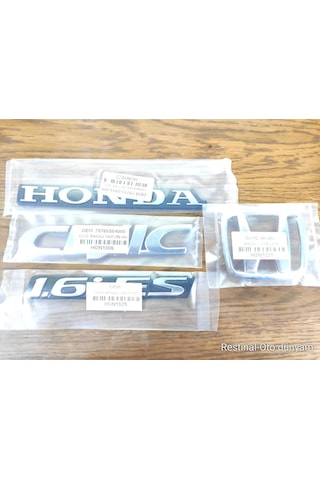 Honda Bagaj Amblem Yazısı Civic Uyumlu 3m Bantlı Arka Logo 1.6 İes Civic 1998-1999-2000