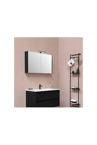 Krom Renkli Led Banyo Apliği, 30 Cm Uzunlukta, 6500k Beyaz Işık 10 Parça Siyah
