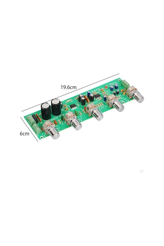 Hifi Ses Ön Amfi Amplifikatör Kartı Ayarlanabilir Yedek Montajlı Çift Ac 12-15v Tonlu