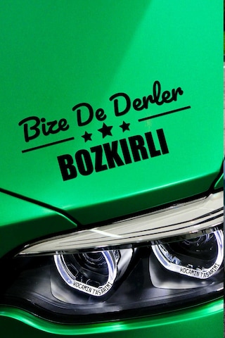 Konya Bozkır Dekoratif Araç Yazısı Konya Bize De Derler Bozkırlı 40x15 Cm Dekoratif Yazı 40 CM - Siyah