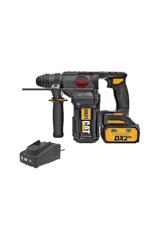 Cat DX21BC 18Volt 2.0Ah 2.2J Li-ion Tek Akülü Şarjlı Kömürsüz Profesyonel Sds-Plus Pnömatik Kırıcı/Delici