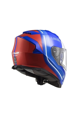 Ls2 Storm 2 Slant Kask Mavi - Kırmızı