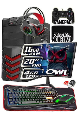 Warbox Owl X5650 16 GB 256 GB SSD + 250 GB HDD R7240 4 GB 20" W10P Masaüstü Bilgisayar