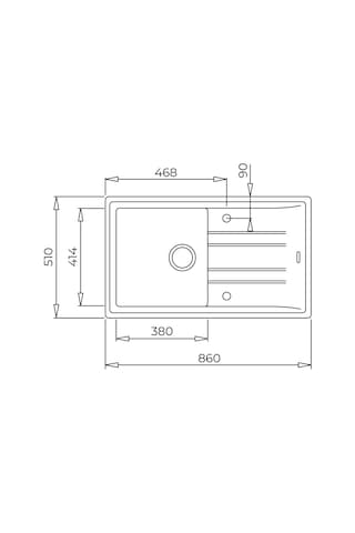 Teka Stone 50 B-TG Tezgahüstü Granit Evye Metallik Siyah