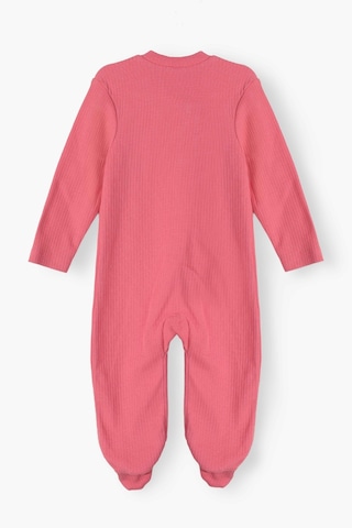 Luess Kız Bebek Rahat Kalıp Mevsimlik %100 Pamuk Tulum - Pembe 0-3 Ay 6-9 Ay Pembe