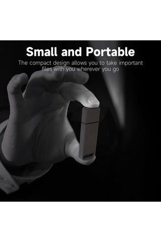 Vkemall Lenovo Thinkplus Tu100 Usb3.1 Bellek 64gb, 75mb/s Hızlı Aktarım, Çinko Alaşımlı Kasa, Taşınabilir Veri Saklama Aleti