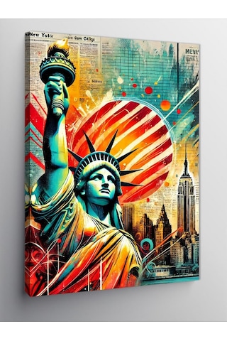Kanvas Tablo Özgürlük Heykeli Ve Sanat 50cmx70cm