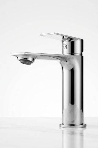Krom Kare Premium Prinç Kararmaz Lavabo Bataryası Gümüş
