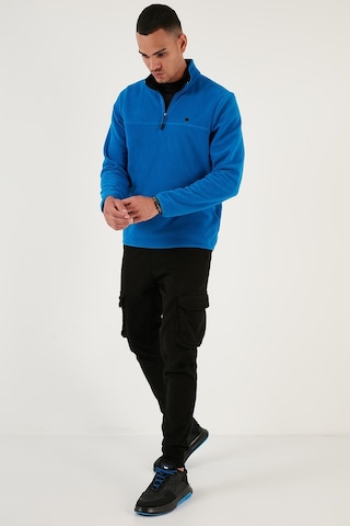 Buratti Slim Fit Anti-Pilling Tüylenme Yapmayan Bato Yaka Kışlık Şardonlu Erkek Polar 5906001 Saks