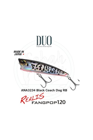 Duo Realis Fang Pop 120 Popper Sahte Yem Ana3234 Black Coach Dog
