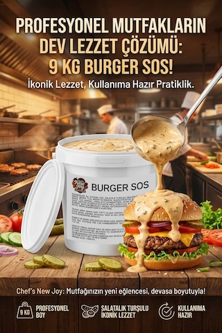 Chefs New Joy Burger Sos 9 Kg Sıvı Sos