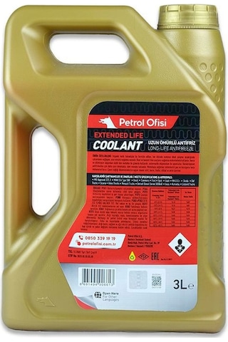 Petrol Ofisi Extendend Life Coolant Kırmızı Antifriz 3 L x 2