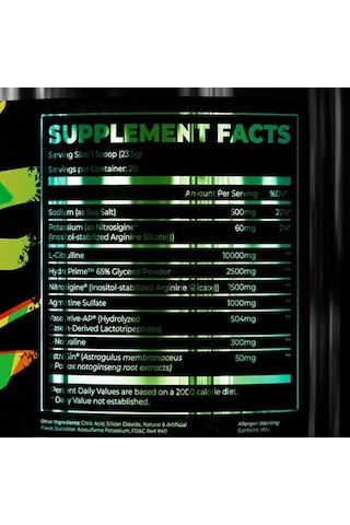 Dark Labs Pump Preworkout Agmantine Sulfate Stım Free