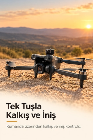 Çift Bataryalı Gps Drone Ve Ekranlı Kontrol Kumandası