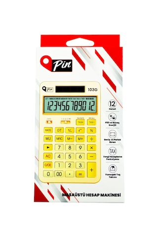 Pin 103g 12 Hane Gold Hesap Makinesi Gke Altın