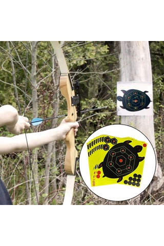 Dolıty 10 Paket Kağıt Reaktif Sıçrayan Atış Hedefi Sarı