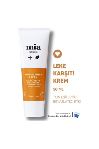 Mia Klinika Cilt Beyazlatıcı ve Ton Eşitlemeye Yardımcı Leke Kremi 50 ML